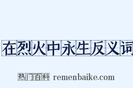 在烈火中永生反义词是什么意思的图片